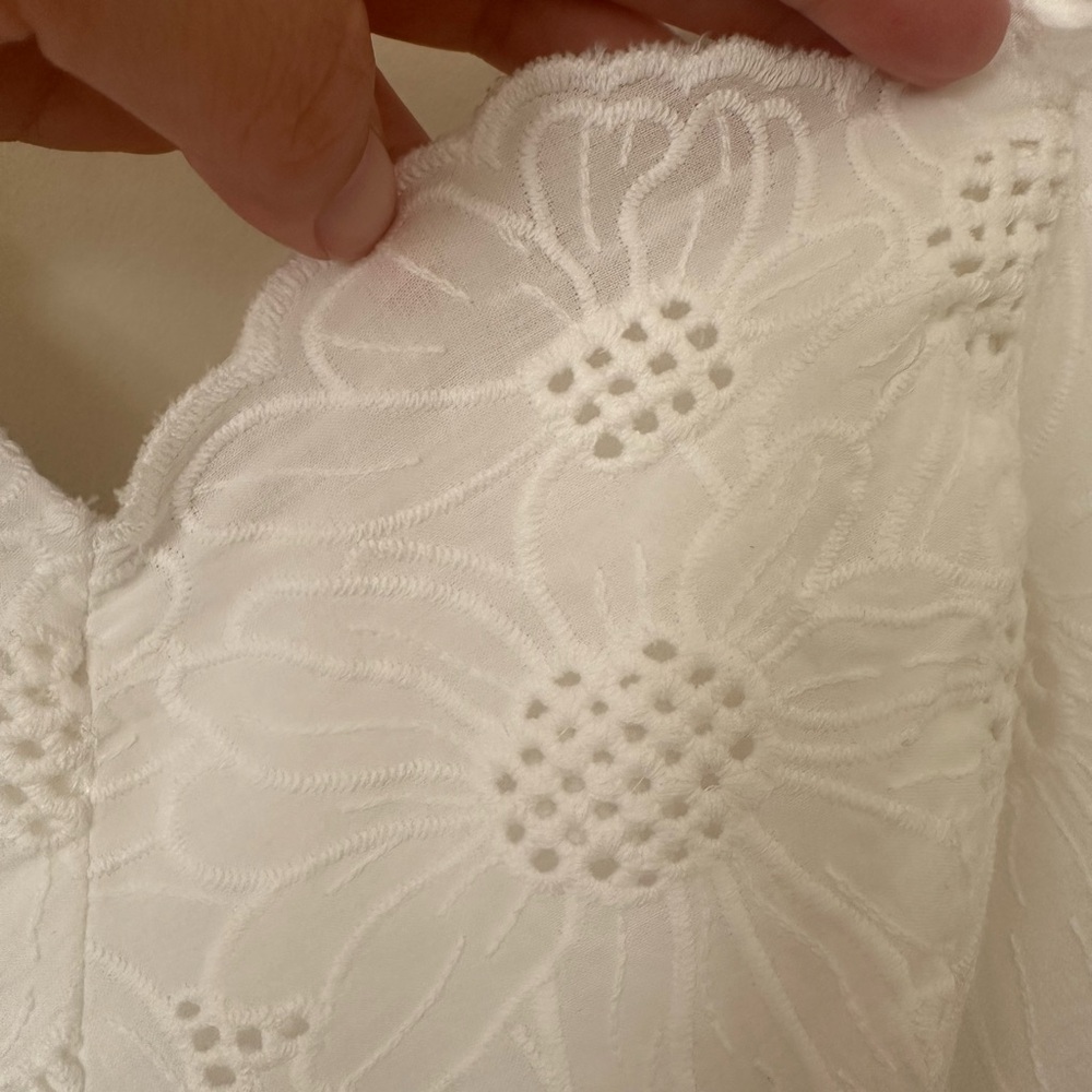 Milly Bea Tournesol Eyelet Dress, white, Size 4 - Picture 6 of 8